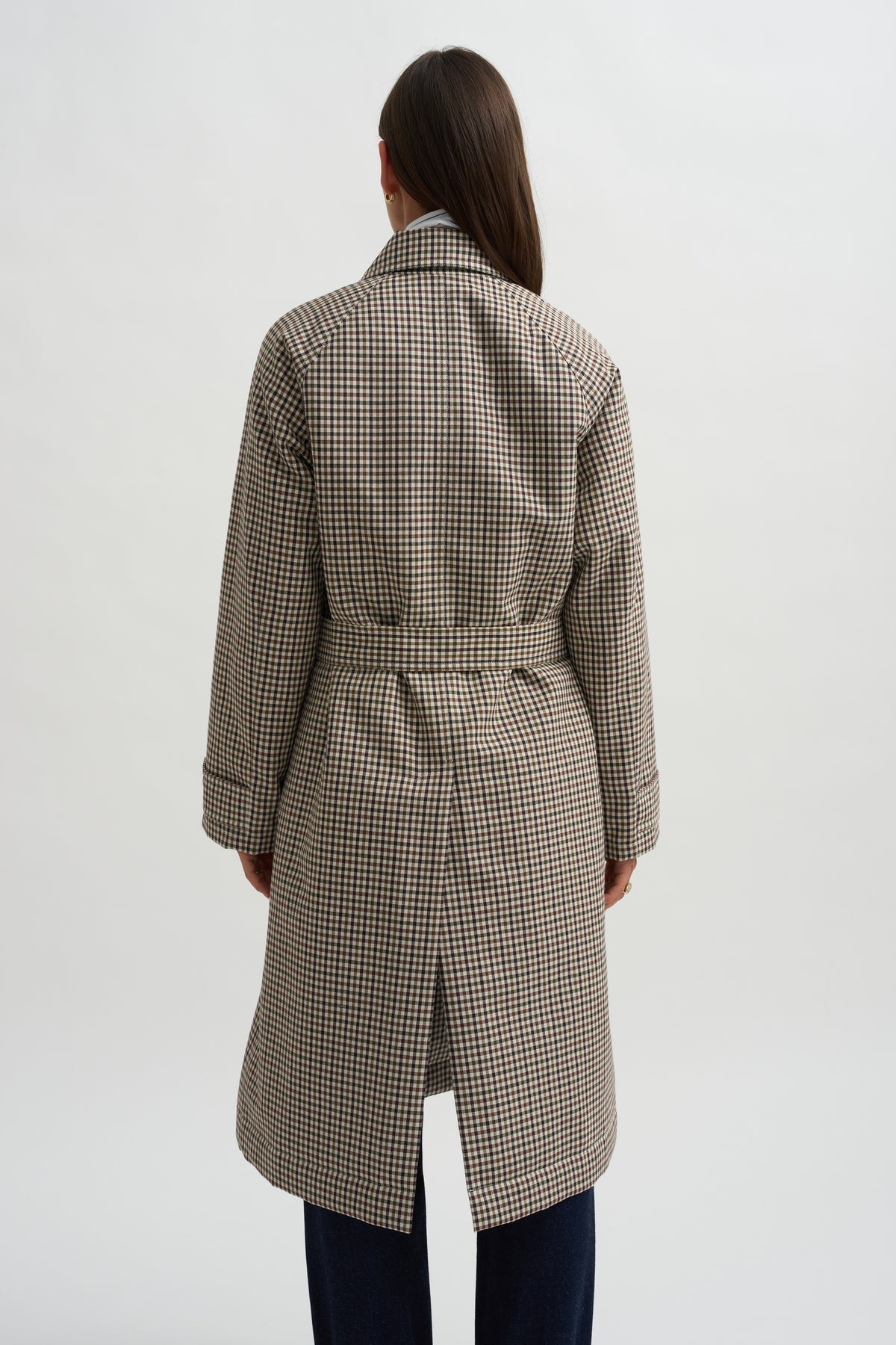 Check Coat, Black &amp; Cream