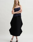 Zig Zag Knit Skirt, Black