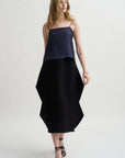 Zig Zag Knit Skirt, Black