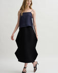 Zig Zag Knit Skirt, Black