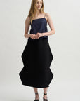 Zig Zag Knit Skirt, Black