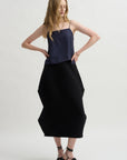 Zig Zag Knit Skirt, Black