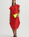 Zig Zag Knit Dress, Red