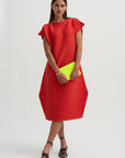 Zig Zag Knit Dress, Red