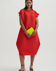 Zig Zag Knit Dress, Red
