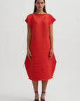 Zig Zag Knit Dress, Red
