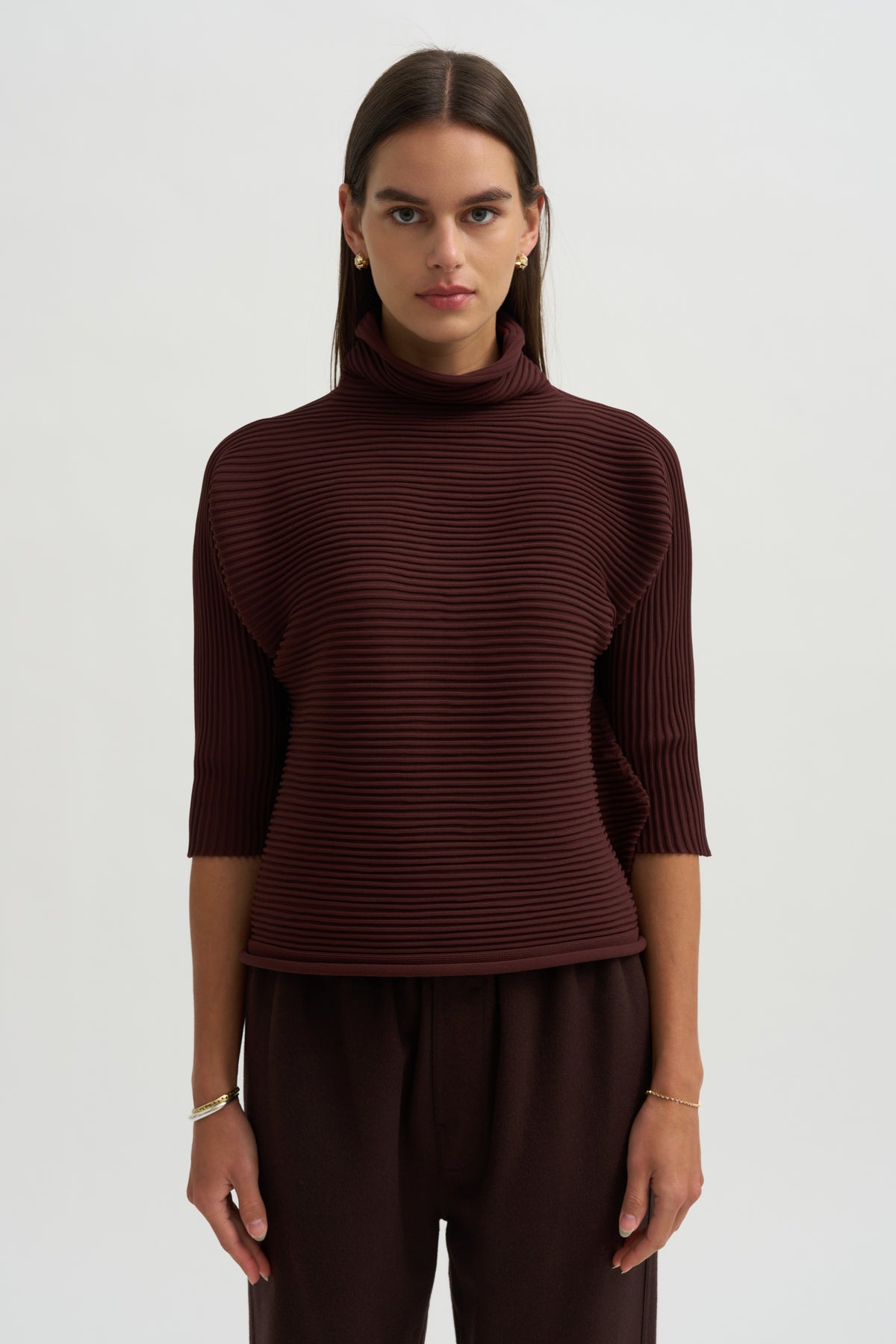 Zig Zag Knit, Dark Brown