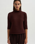 Zig Zag Knit, Dark Brown