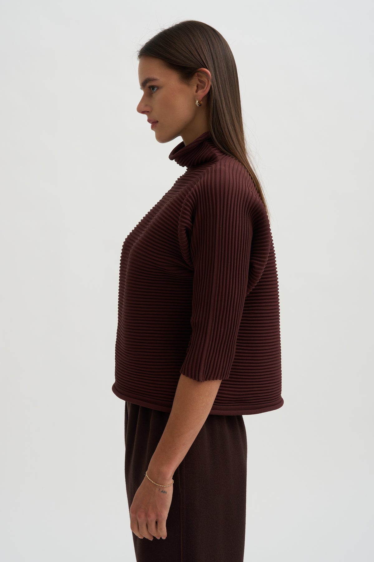 Zig Zag Knit, Dark Brown