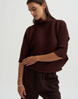 Zig Zag Knit, Dark Brown
