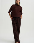 Zig Zag Knit, Dark Brown