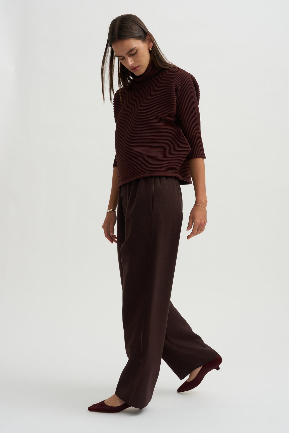 Zig Zag Knit, Dark Brown