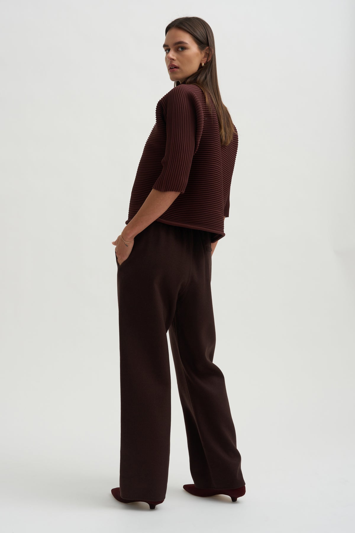 Zig Zag Knit, Dark Brown