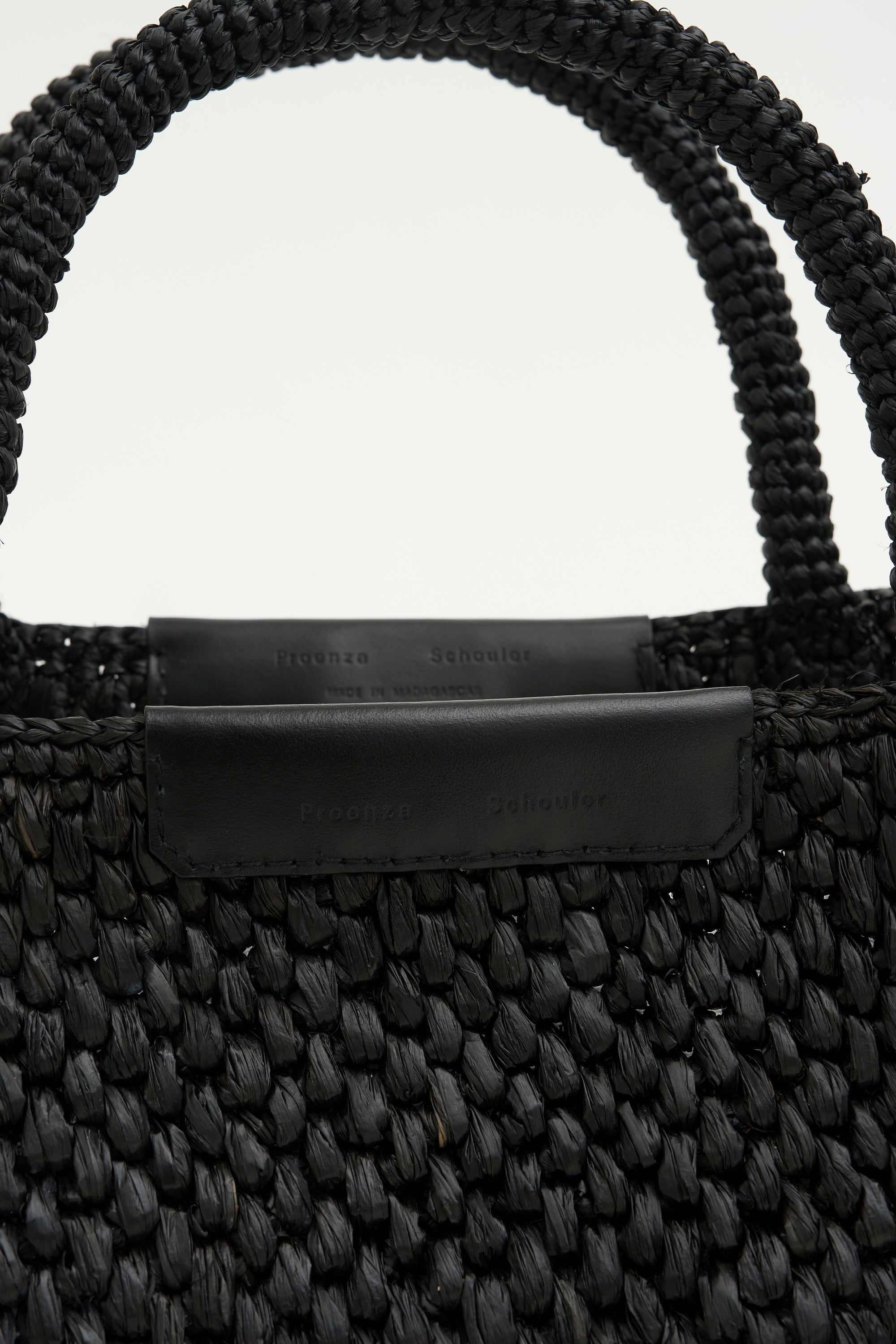 East West Chelsea Tote Raffia, Black