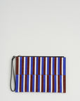 Zip Pouch, Cobalt & Rust