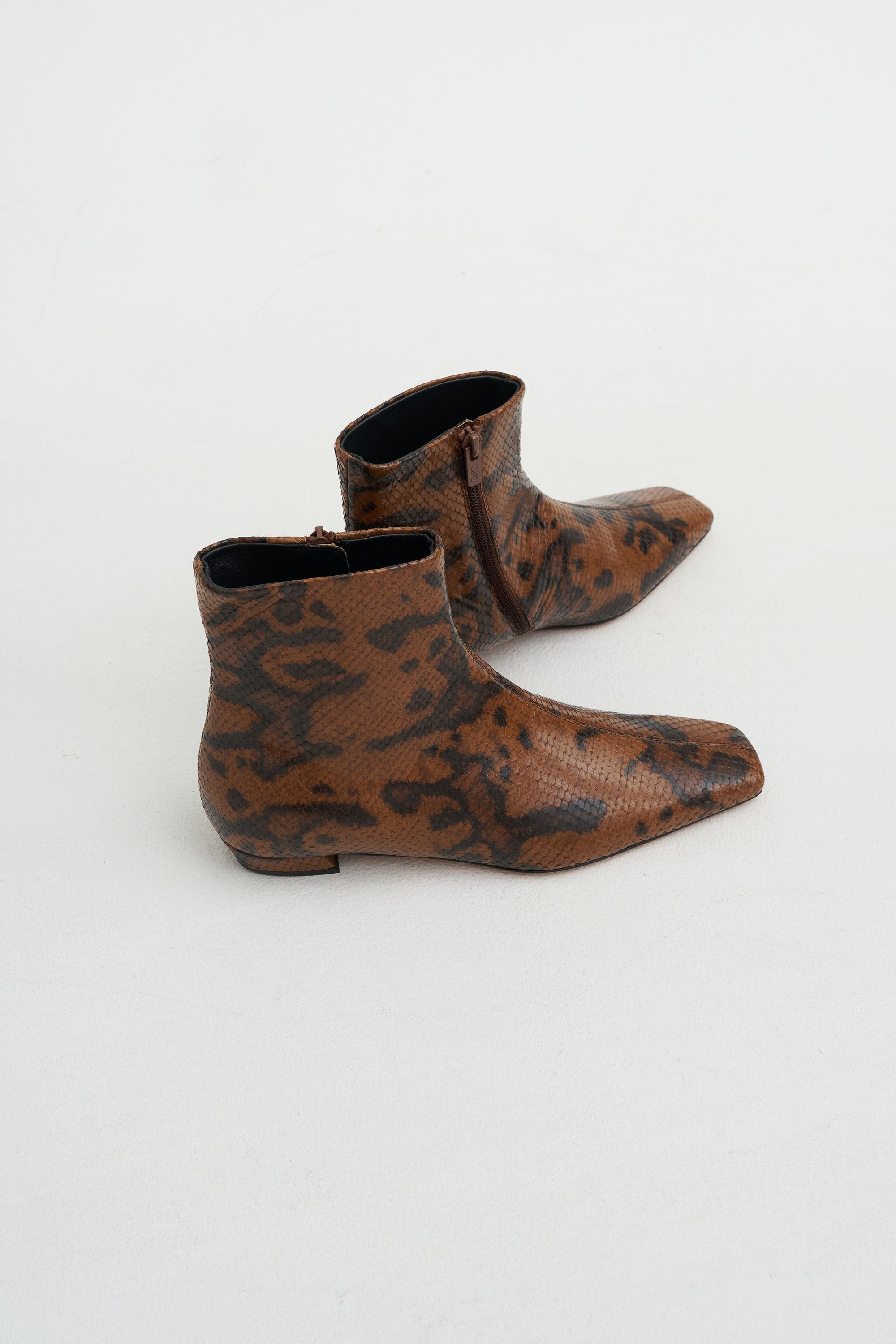Trap Flat Ankle Boot, Ochre Multi