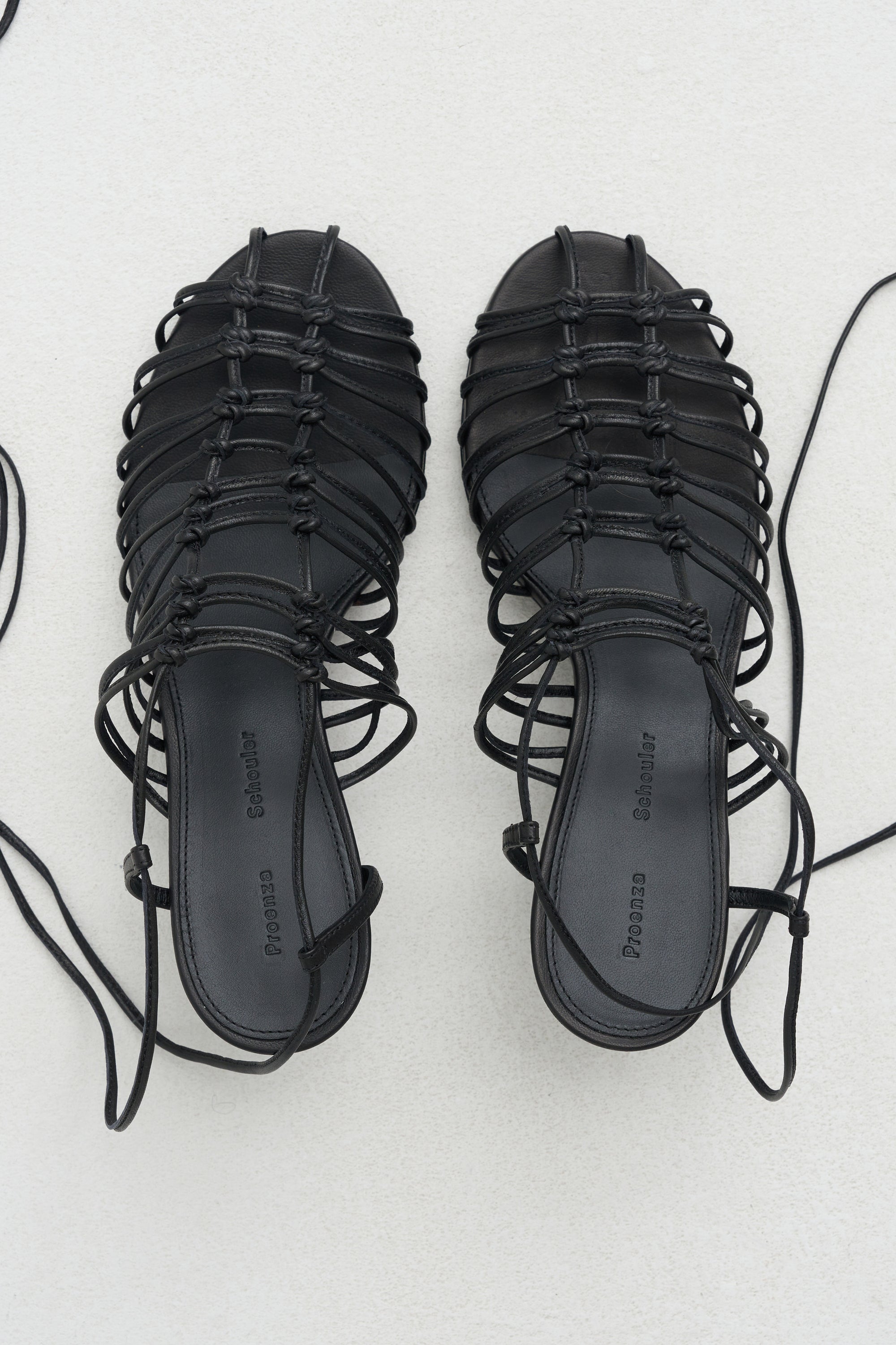 Tee Knot Sandals, Black