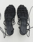 Tee Knot Sandals, Black