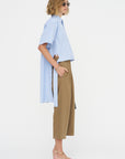 Pull On Wide Leg Crop, Caramel