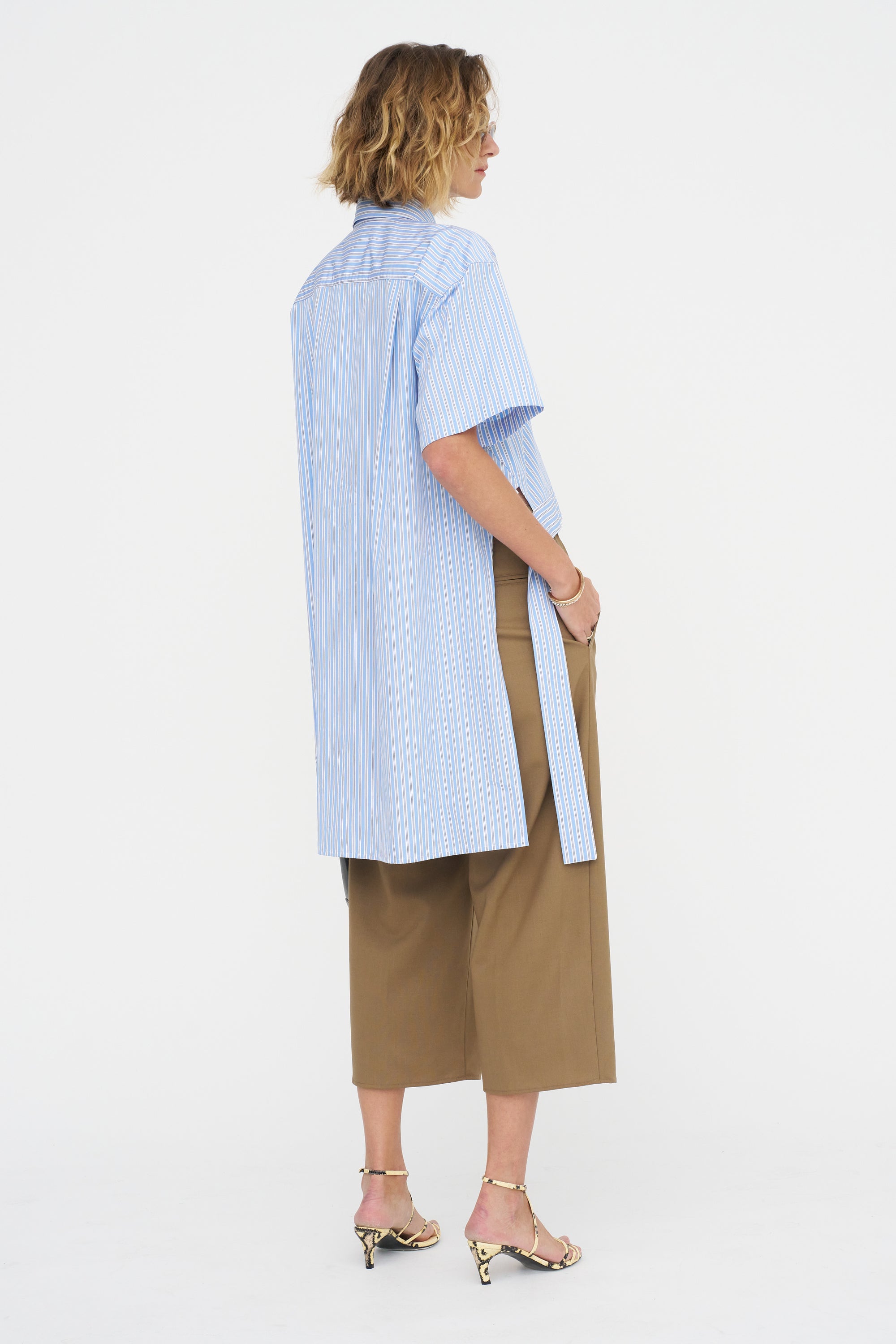 Pull On Wide Leg Crop, Caramel