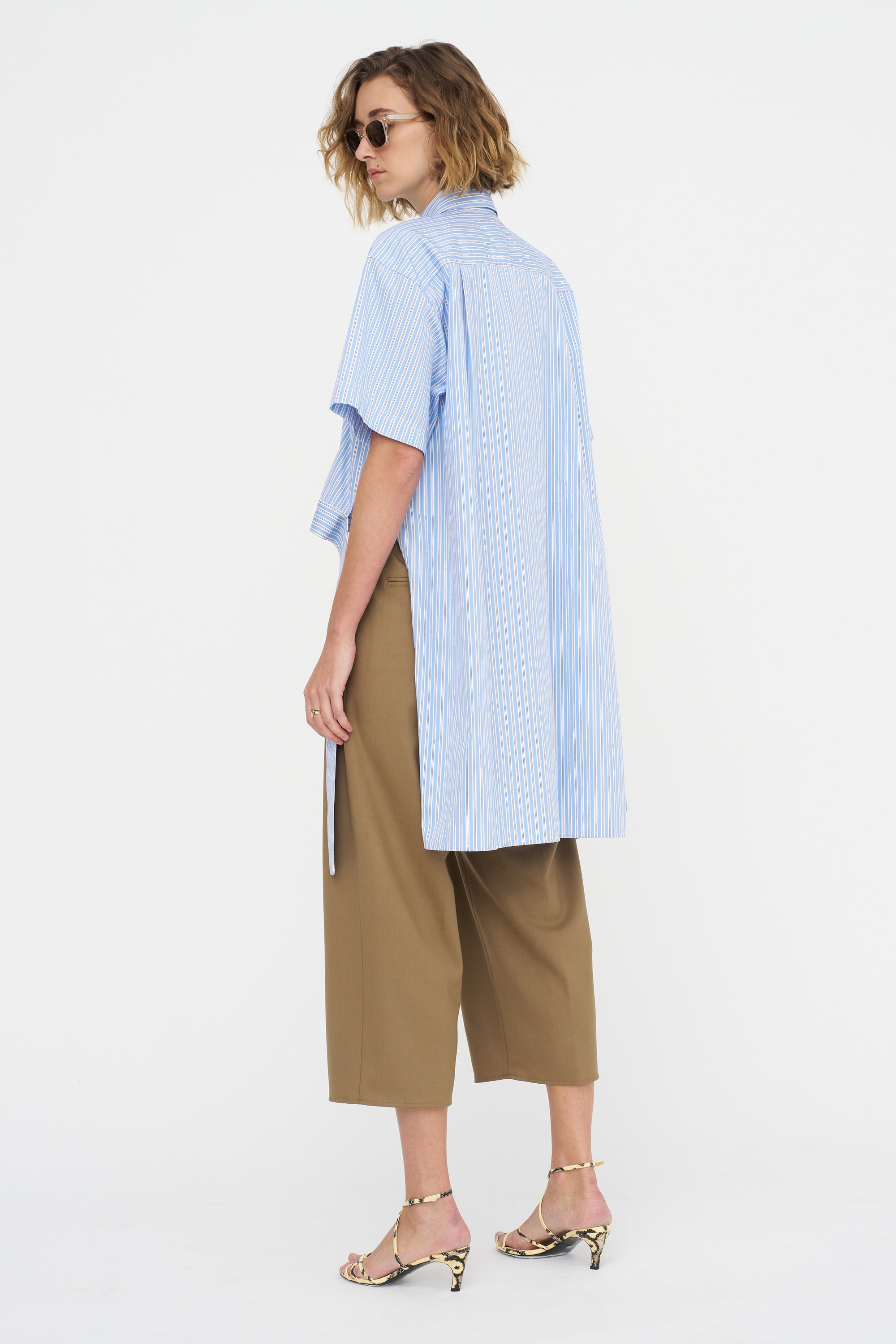 Pull On Wide Leg Crop, Caramel