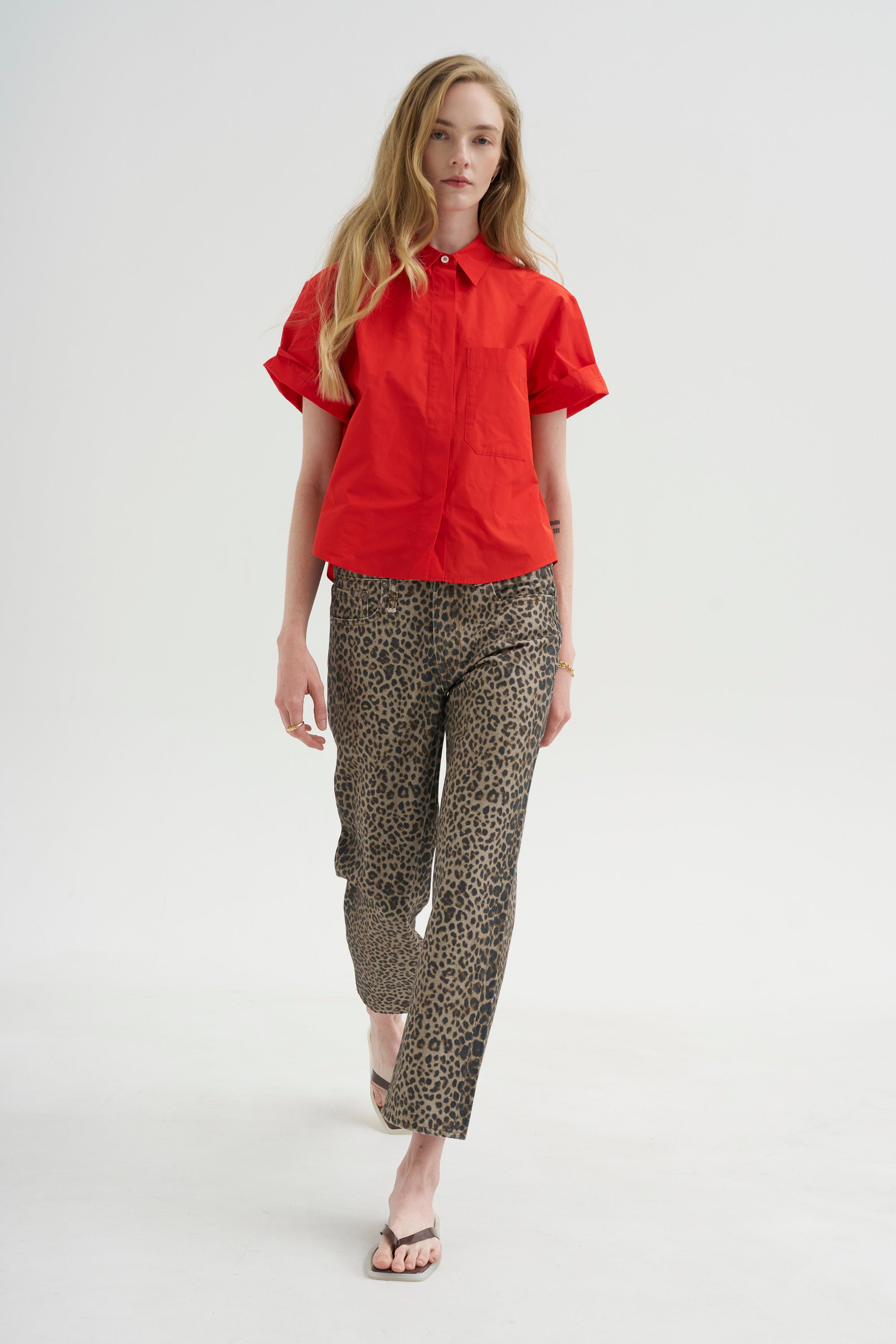 Kick Pleat Exclusive - Boyfriend Jean, Cheetah