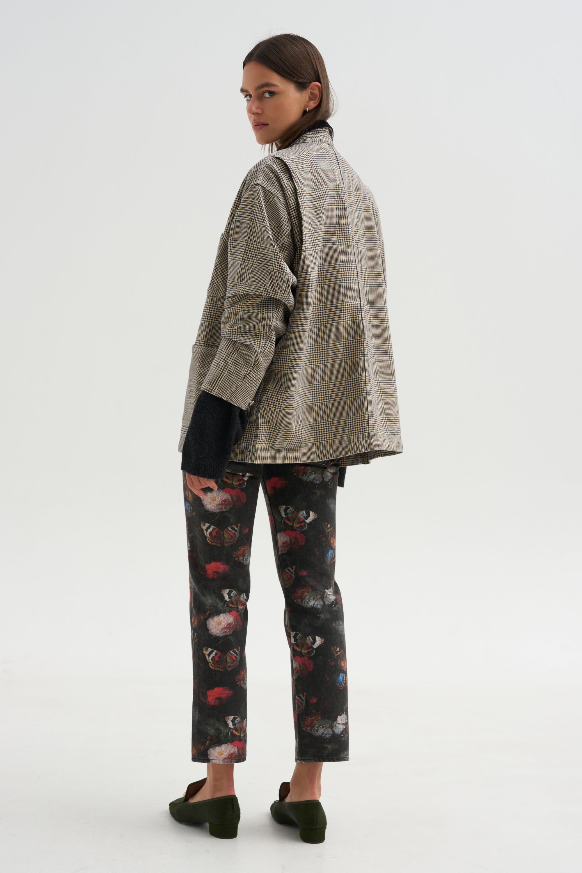 Pre-Order • BF Jean, Pink Rigid Floral Butterfly
