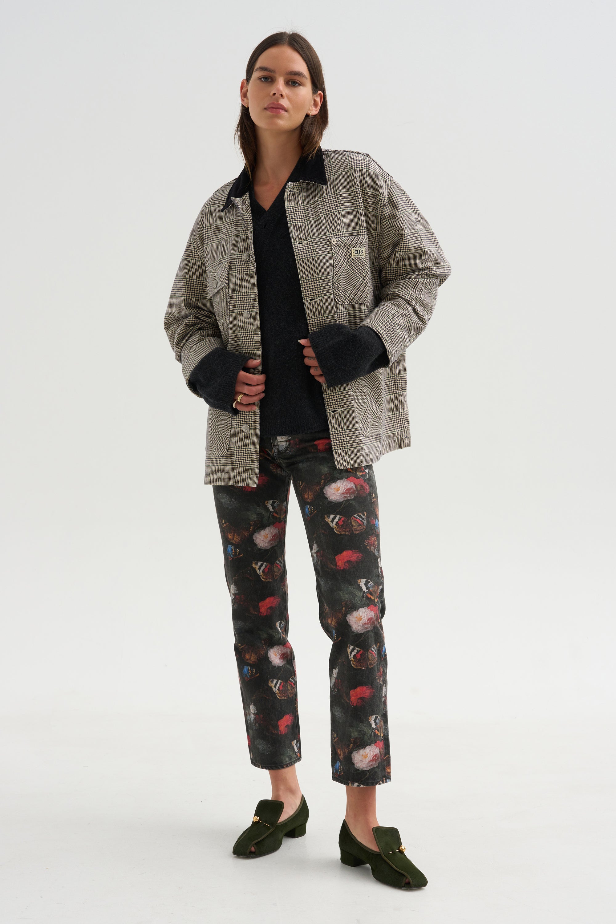Pre-Order • BF Jean, Pink Rigid Floral Butterfly