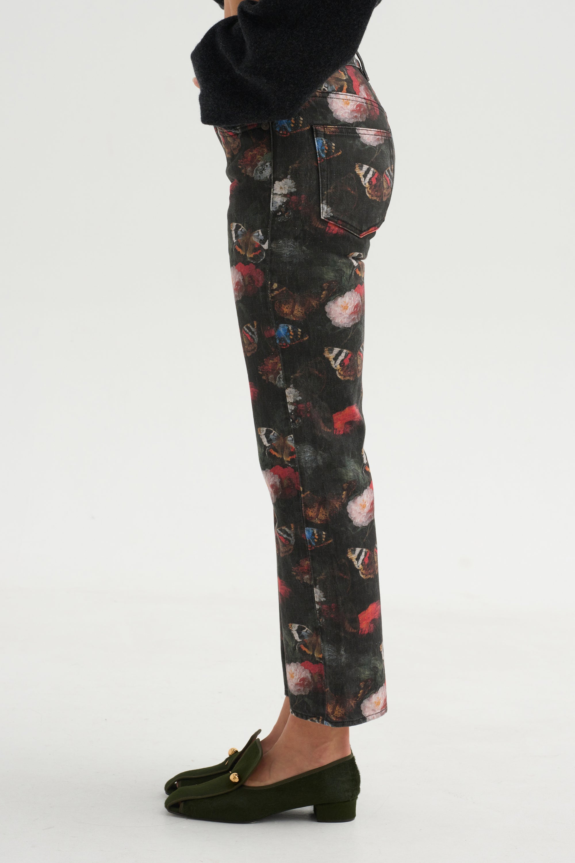 Pre-Order • BF Jean, Pink Rigid Floral Butterfly