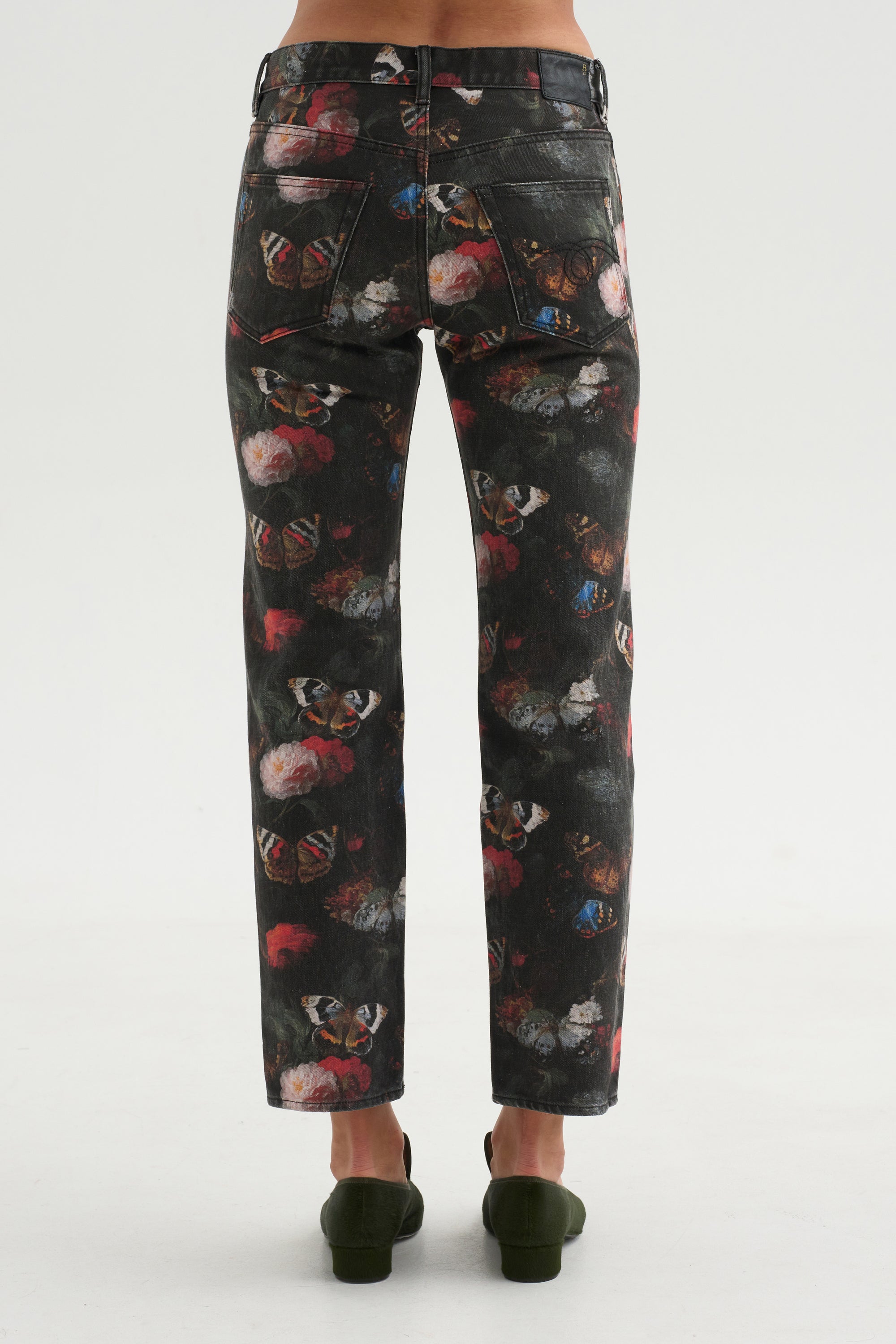 Pre-Order • BF Jean, Pink Rigid Floral Butterfly