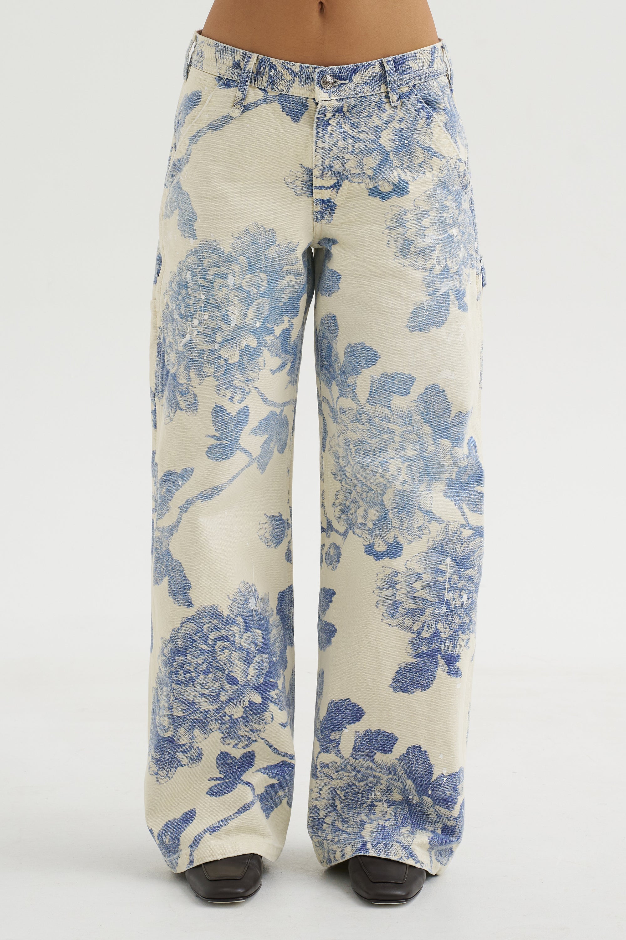 Carpenter Pant, Washed Blue Floral