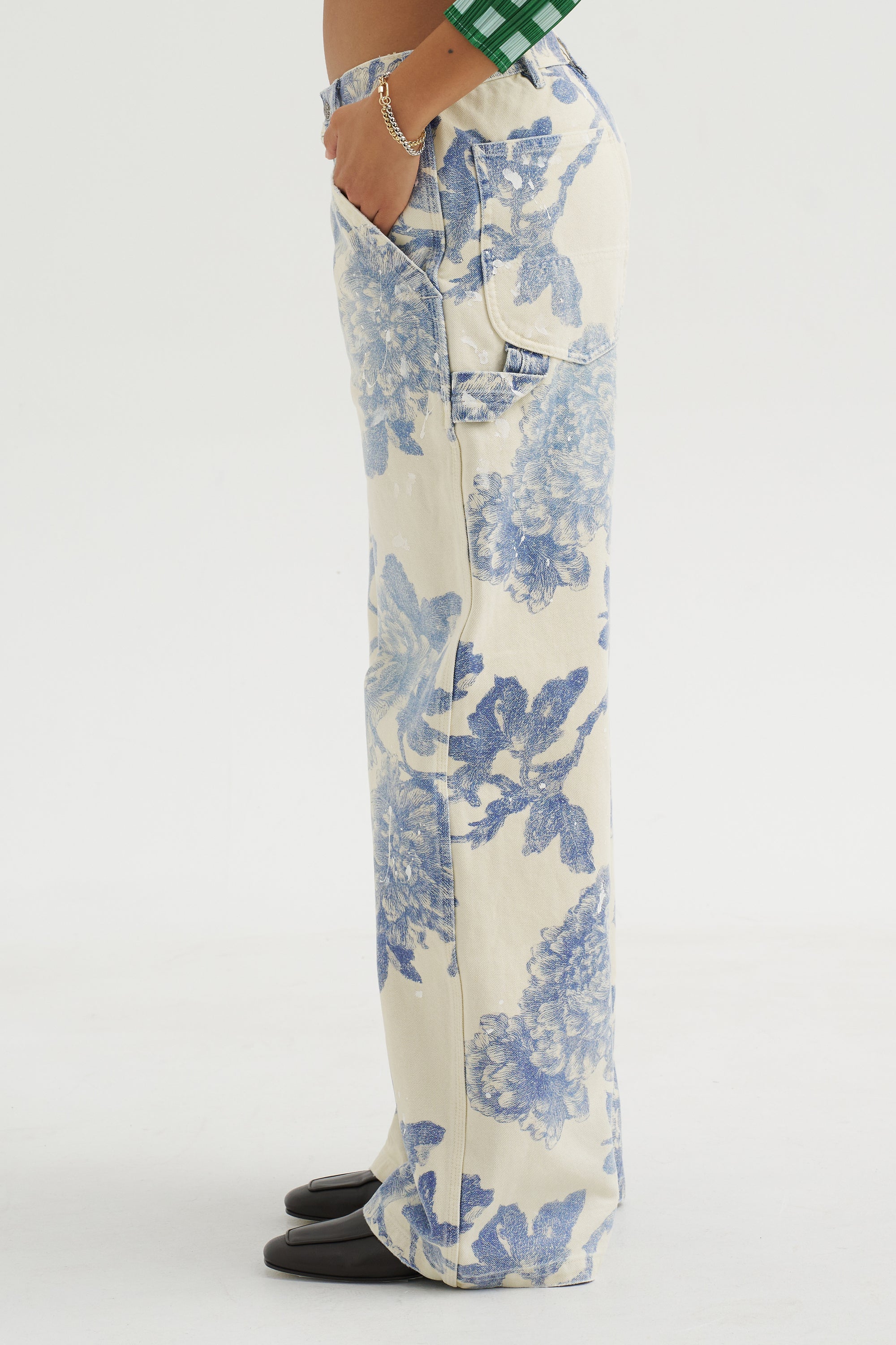Carpenter Pant, Washed Blue Floral