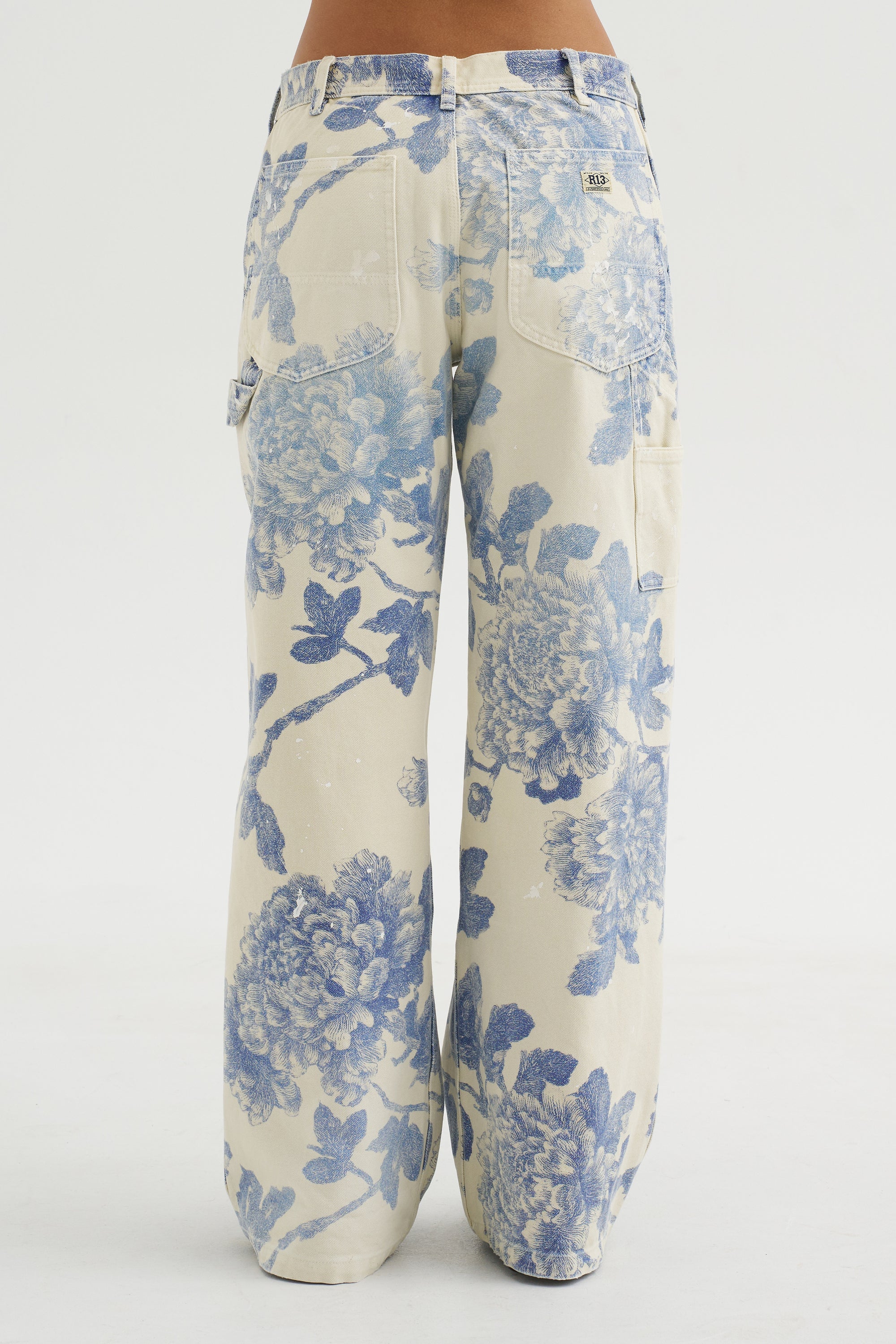 Carpenter Pant, Washed Blue Floral