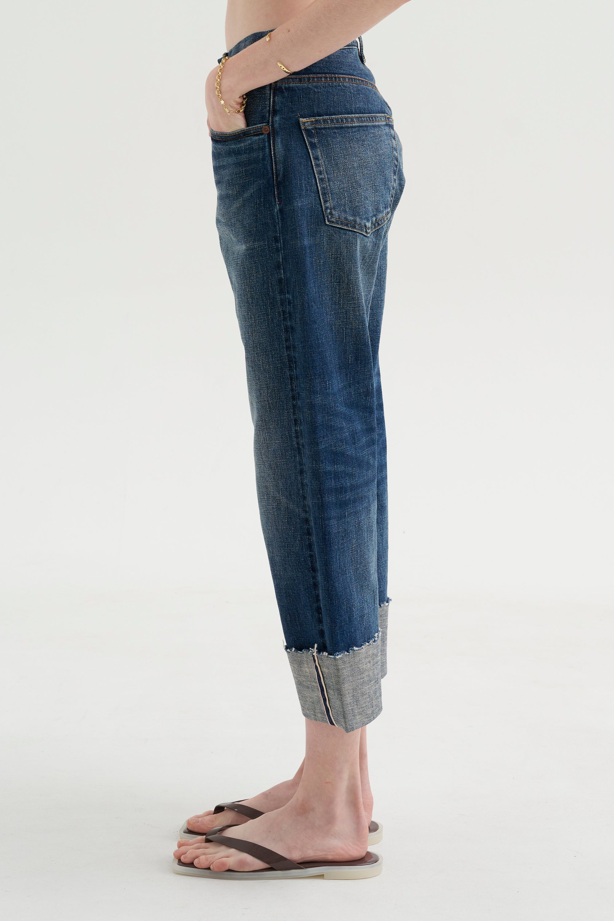 Cuffed X-BF Jean, Caslon Selvedge Blue