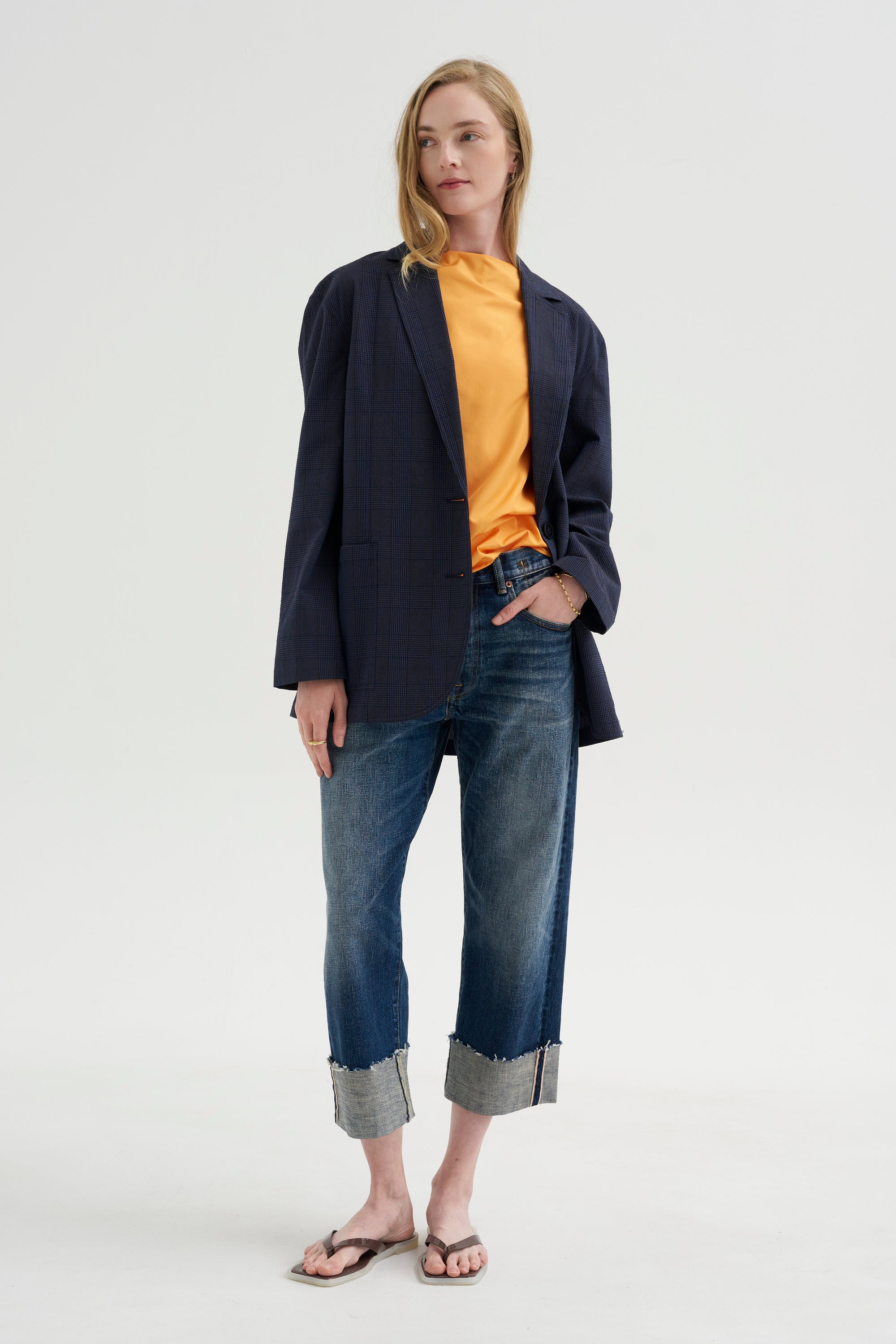 Cuffed X-BF Jean, Caslon Selvedge Blue