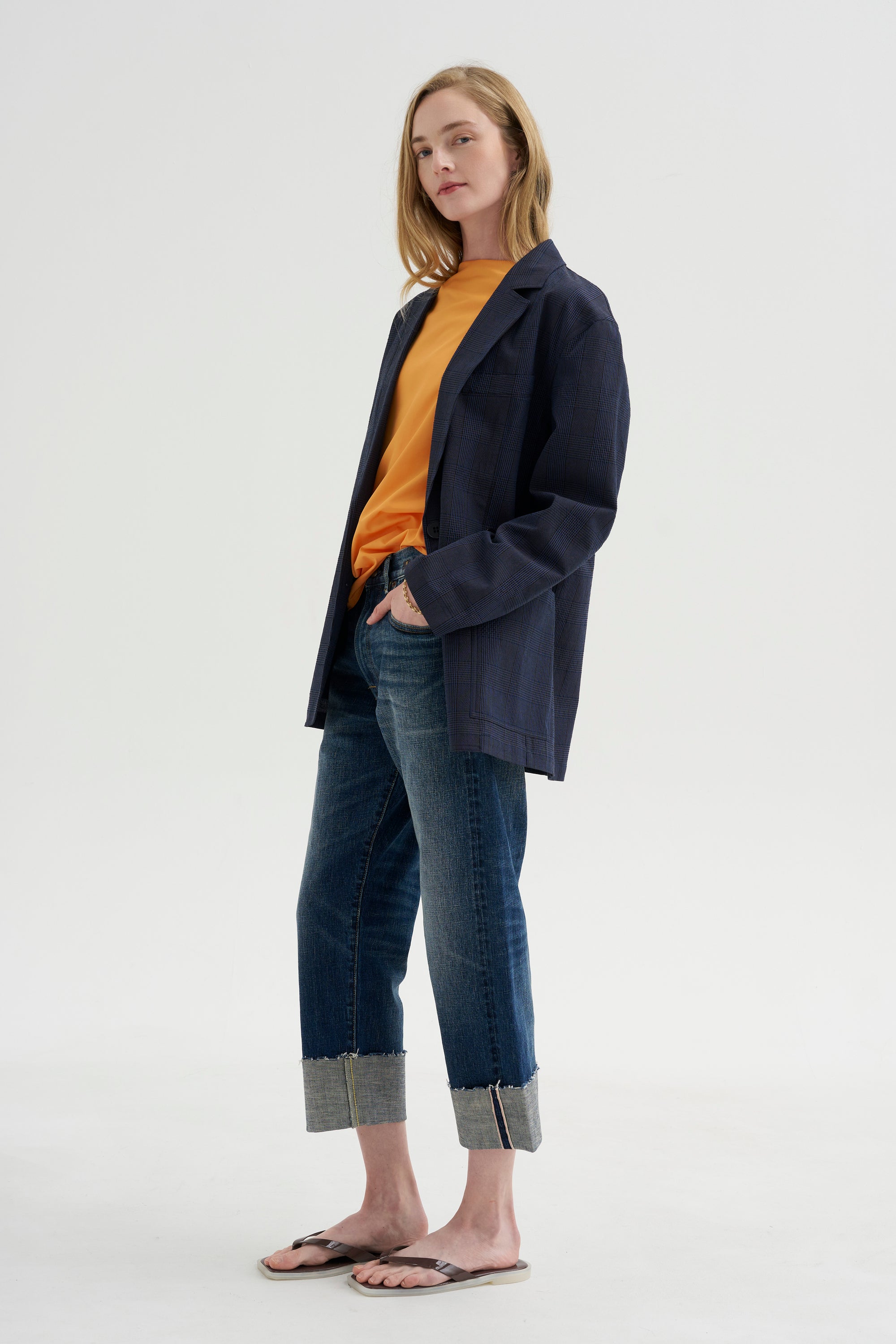 Cuffed X-BF Jean, Caslon Selvedge Blue