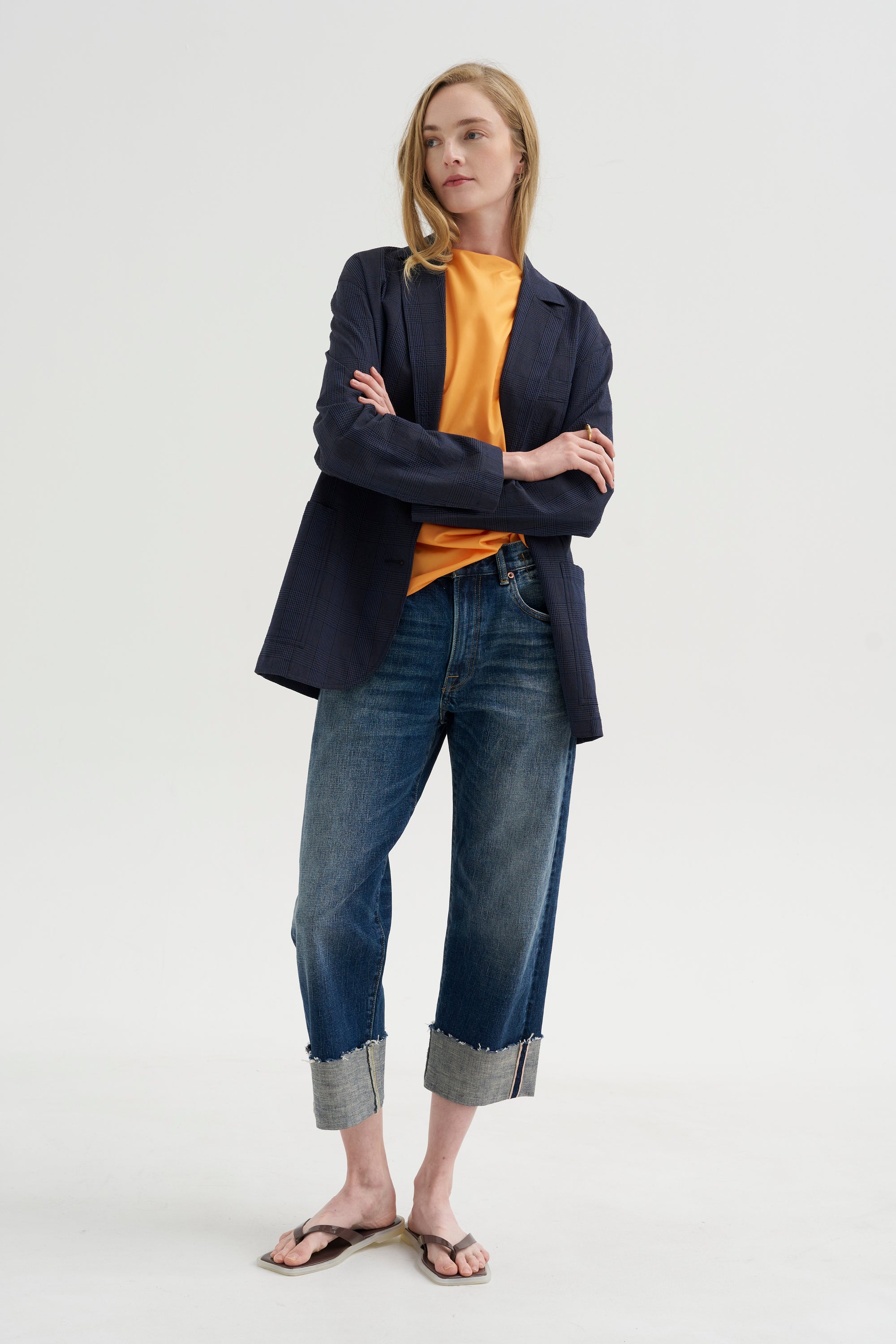 Cuffed X-BF Jean, Caslon Selvedge Blue