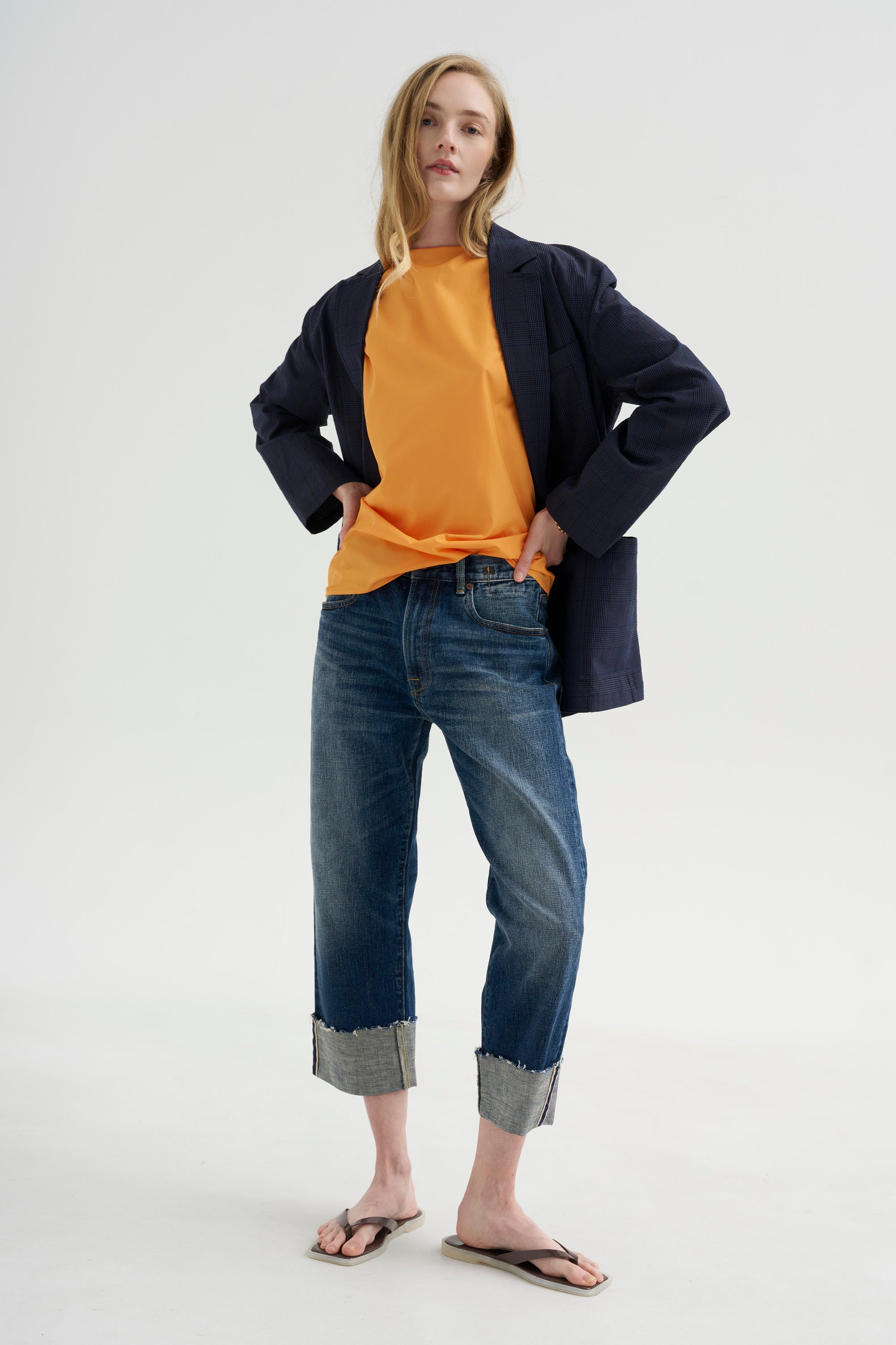 Cuffed X-BF Jean, Caslon Selvedge Blue