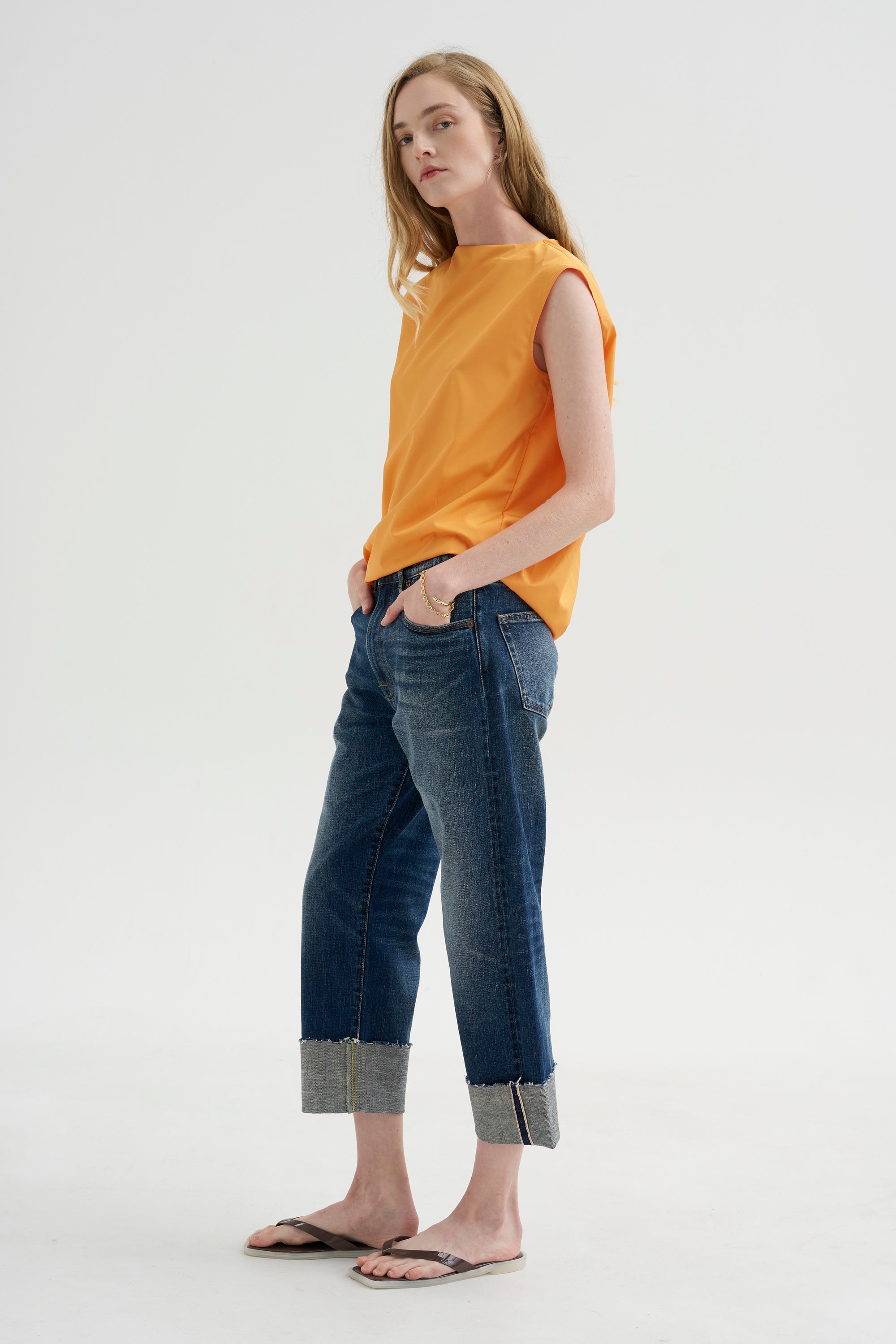 Cuffed X-BF Jean, Caslon Selvedge Blue