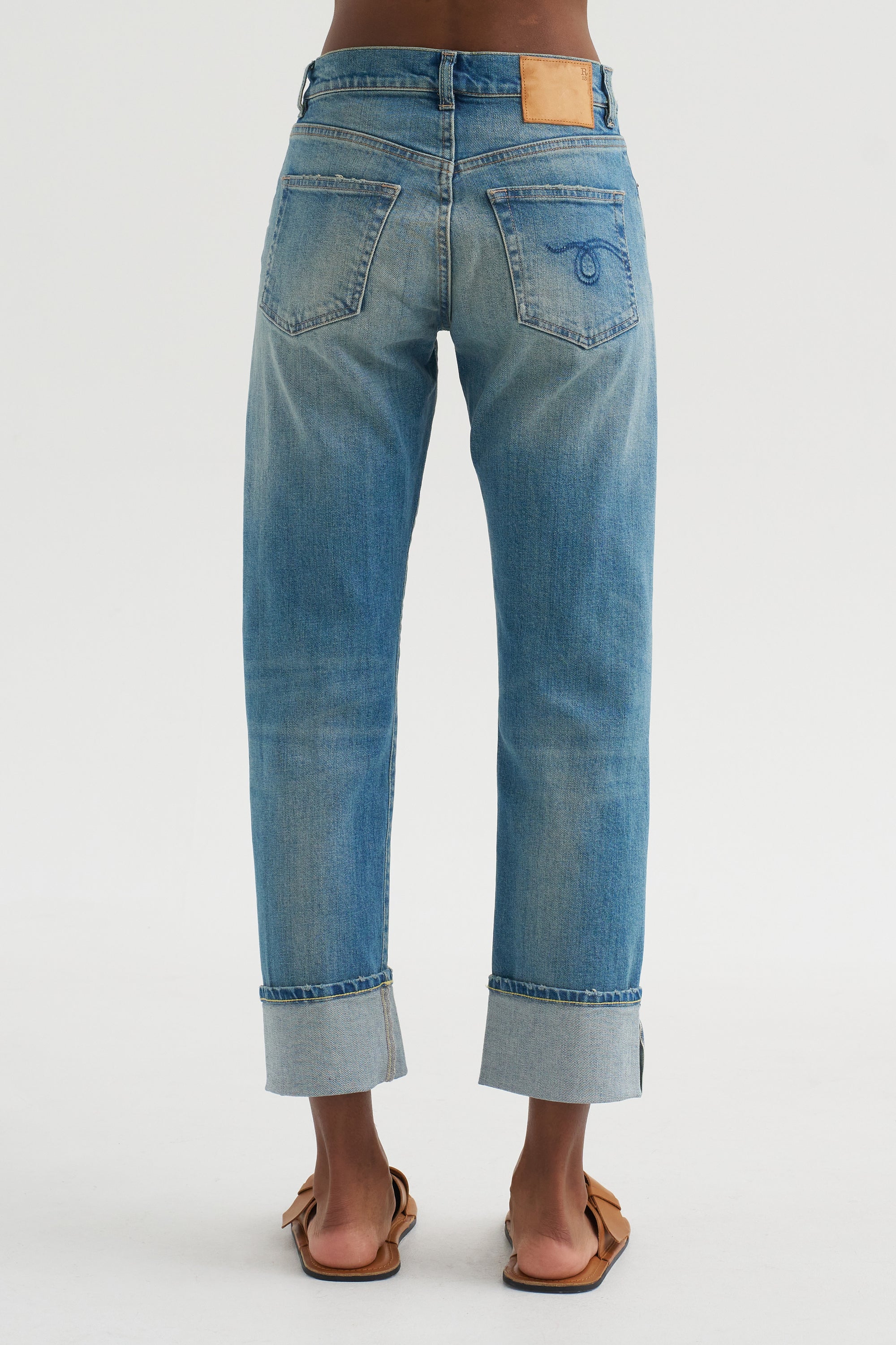 Cuffed Romeo Jean, Lapis Selvedge Blue Stretch