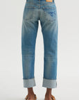 Cuffed Romeo Jean, Lapis Selvedge Blue Stretch