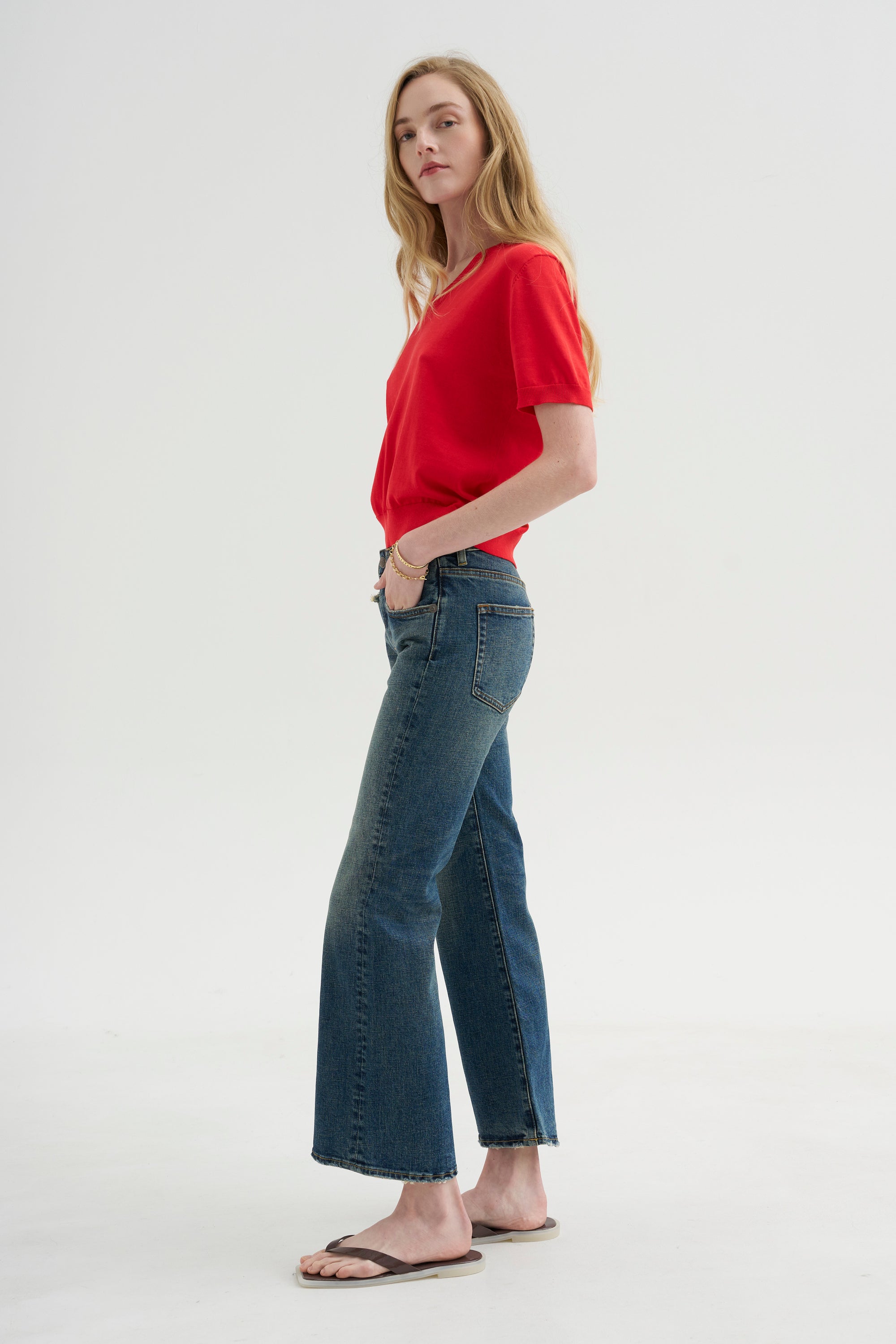 Joan Kick Flare Jean, Melvin Blue Stretch