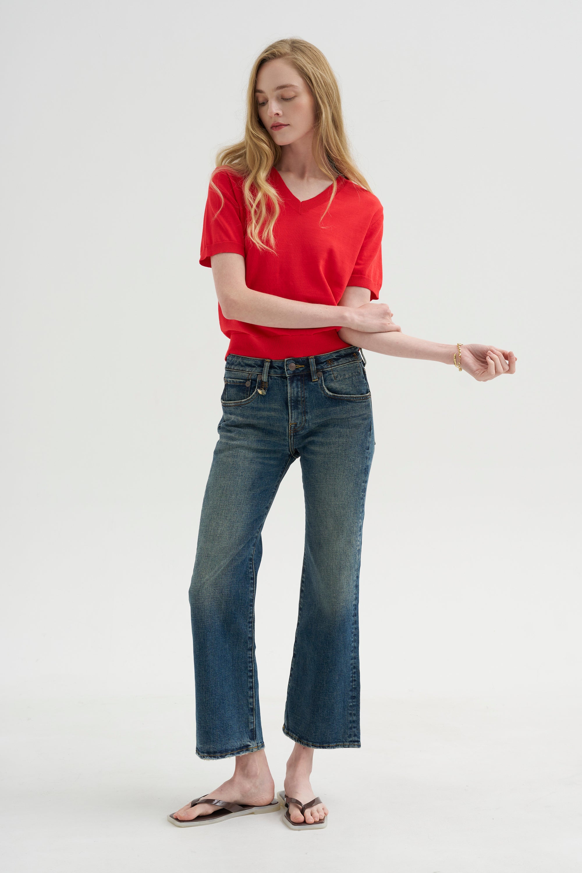 Joan Kick Flare Jean, Melvin Blue Stretch
