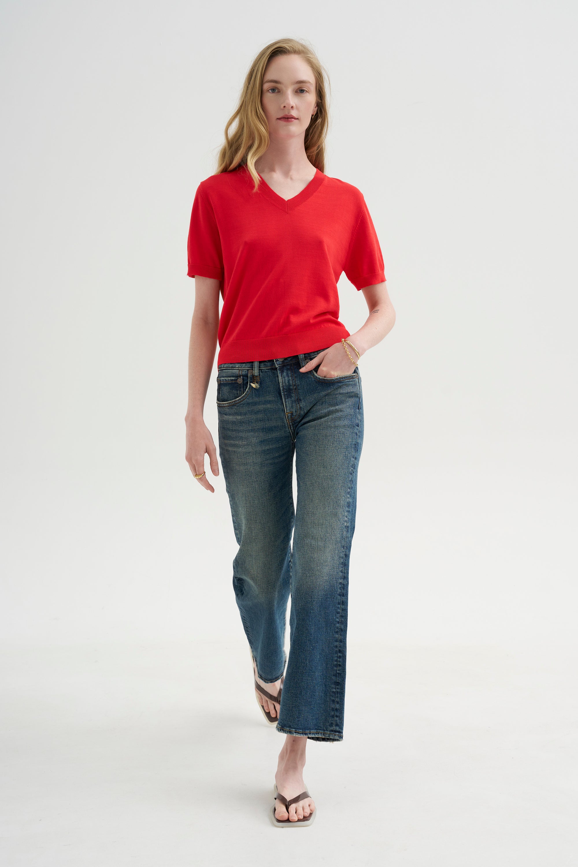Joan Kick Flare Jean, Melvin Blue Stretch
