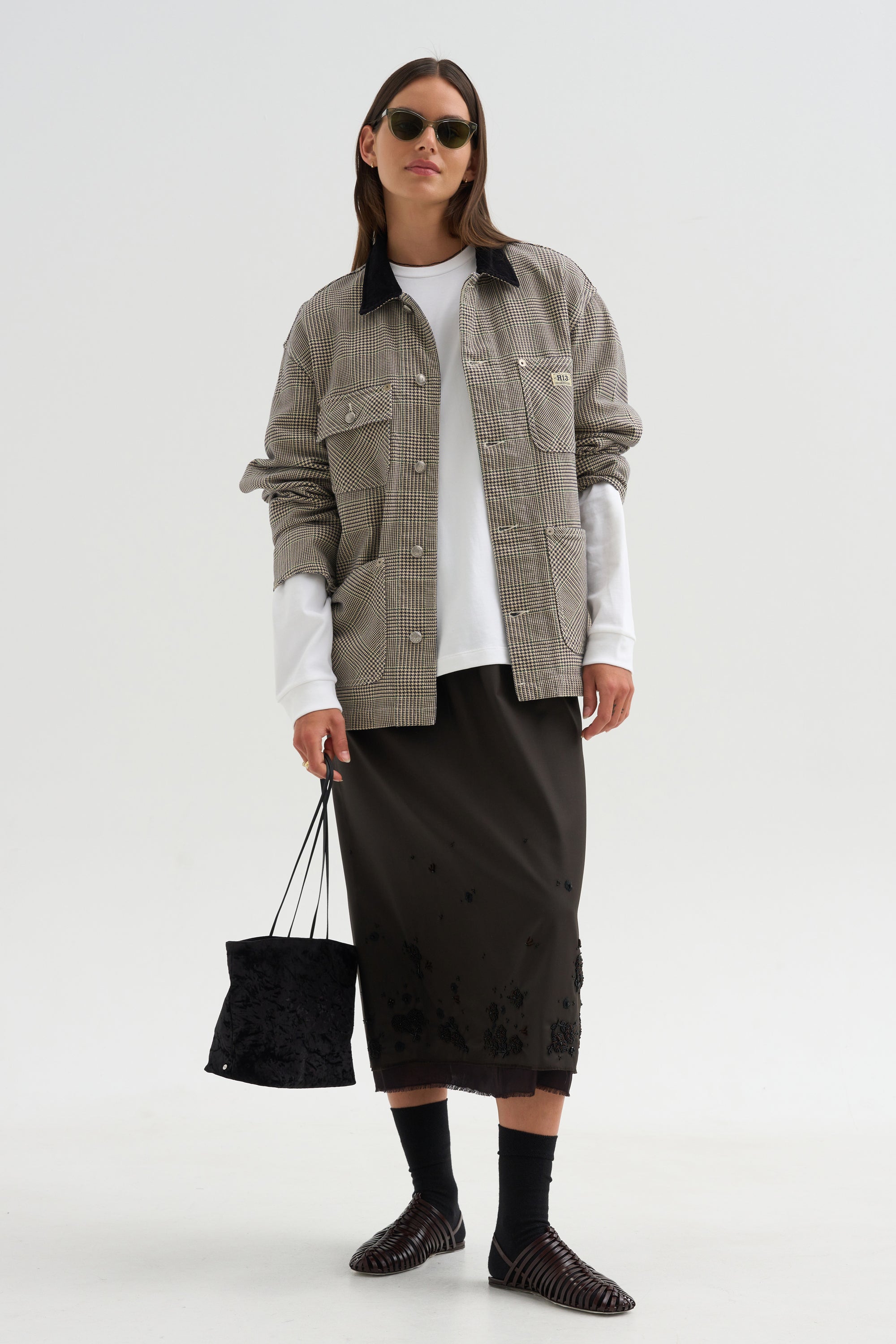 Relaxed Chore Jacket, Price of Wales Grey Check