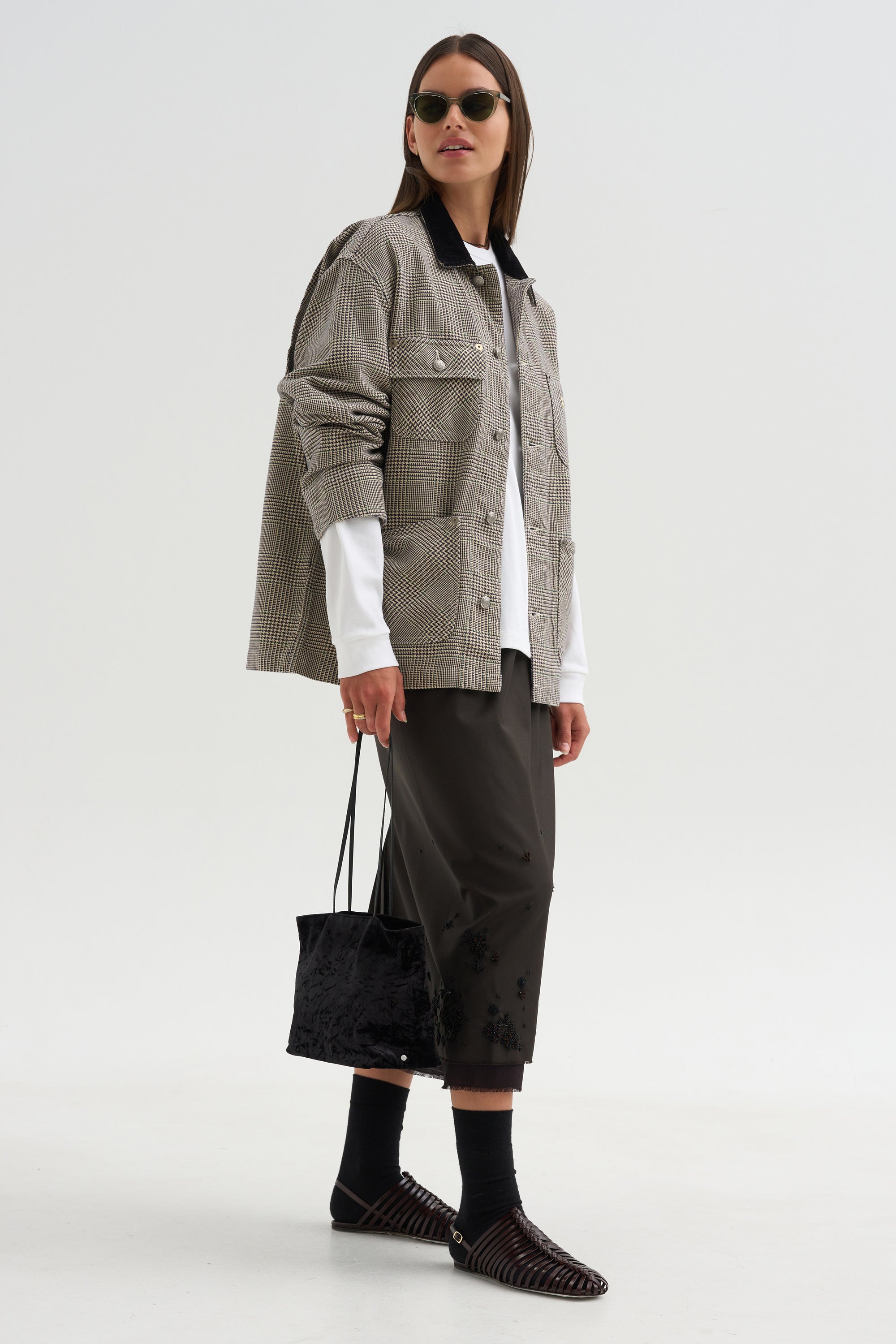 Relaxed Chore Jacket, Price of Wales Grey Check