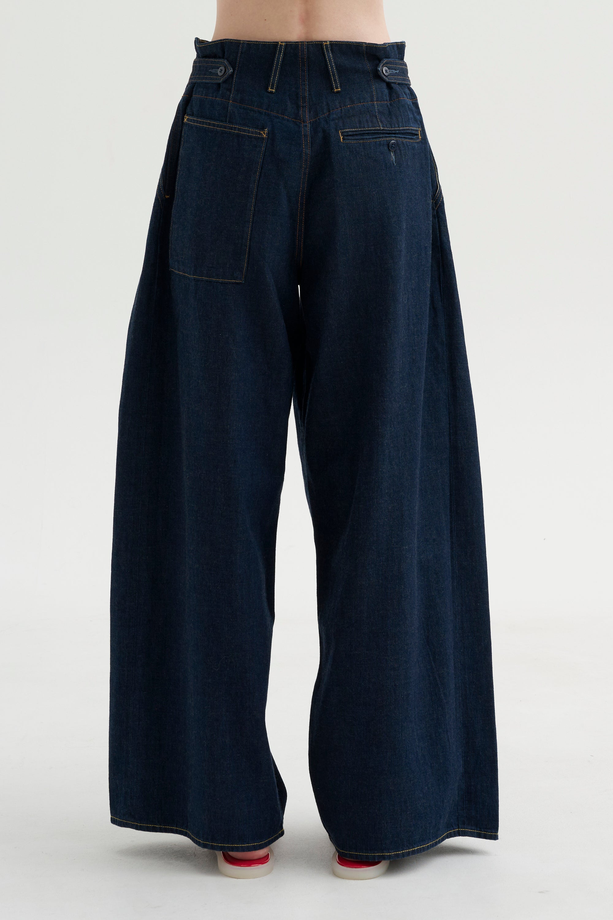 Triple Pleat Jean, Rinse Selvedge Indigo