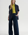Triple Pleat Jean, Rinse Selvedge Indigo