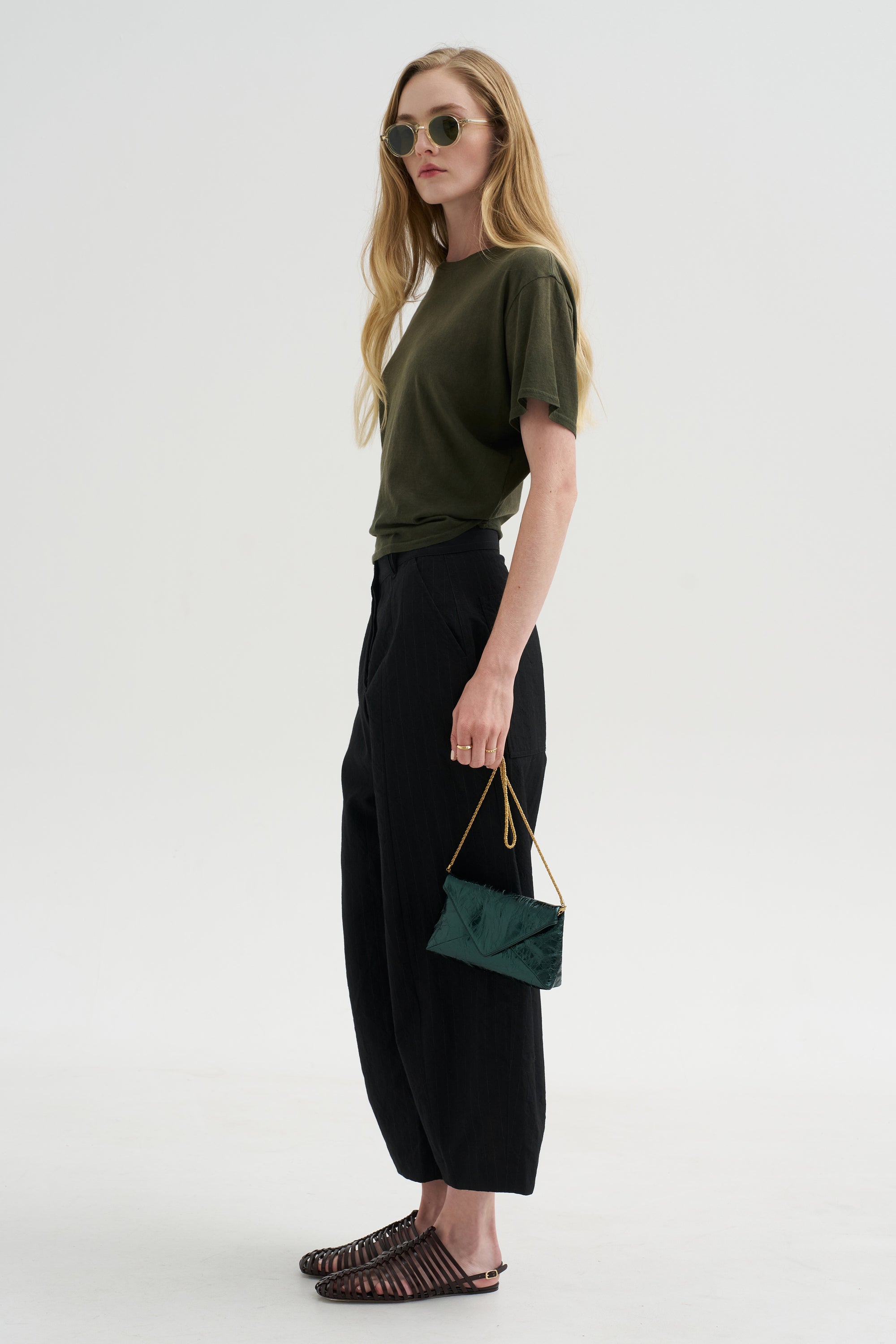 Tight Waist Tee, Washed Olive