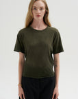 Tight Waist Tee, Washed Olive